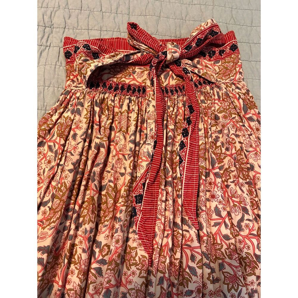 Natalie Martin Women's Pull On Ribbon Waist SKirt Women's Size Large Boho Rare - Picture 3 of 9